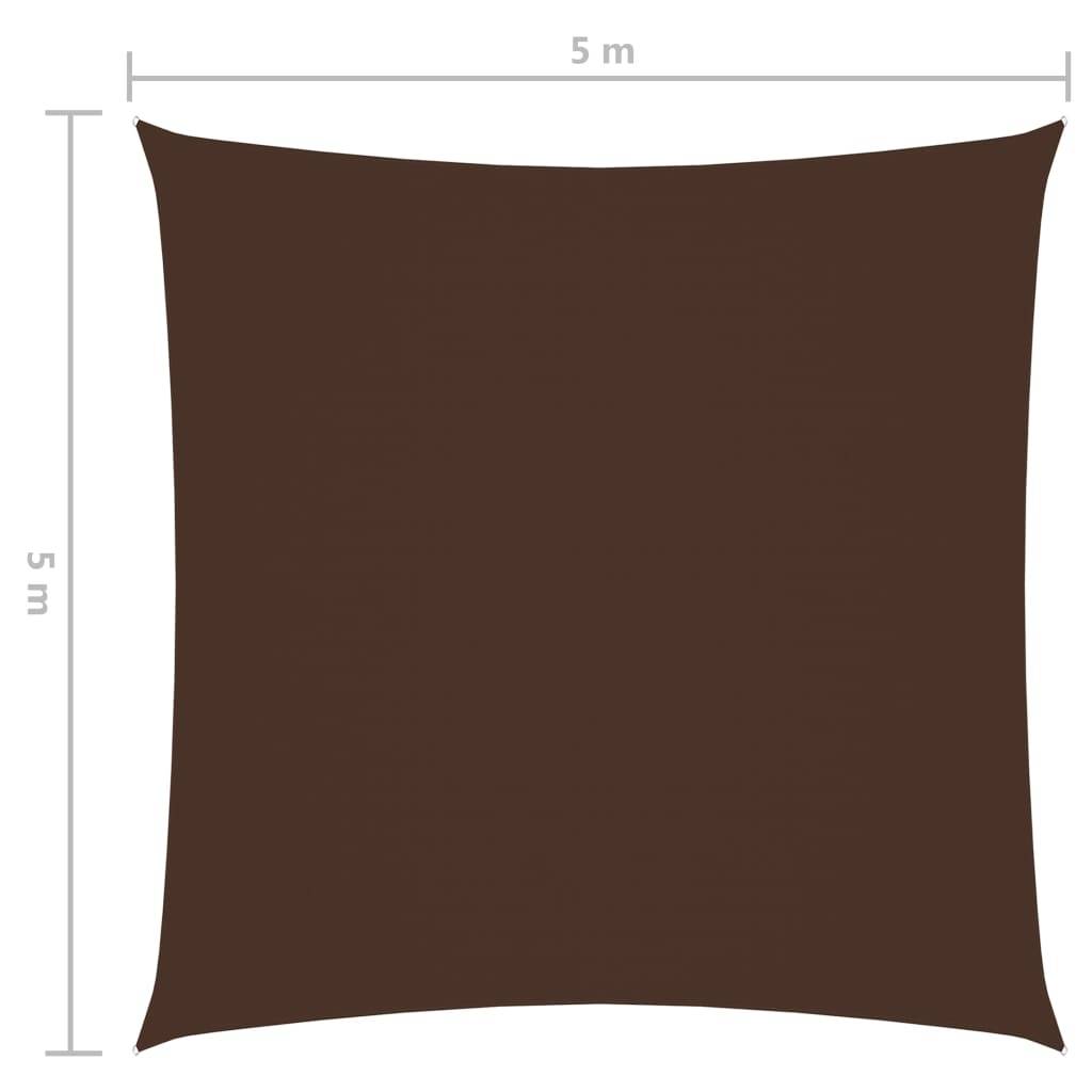 Helloshop26 - Voile toile d'ombrage parasol tissu oxford carré 5 x 5 m marron - Imagen 6