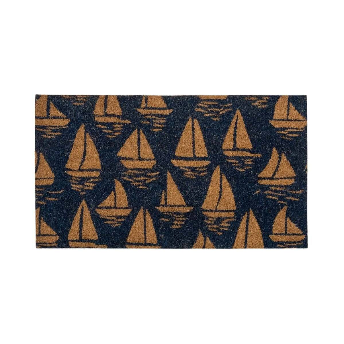 Batela - Paillasson en fibres de coco 70 x 40 cm Voiliers