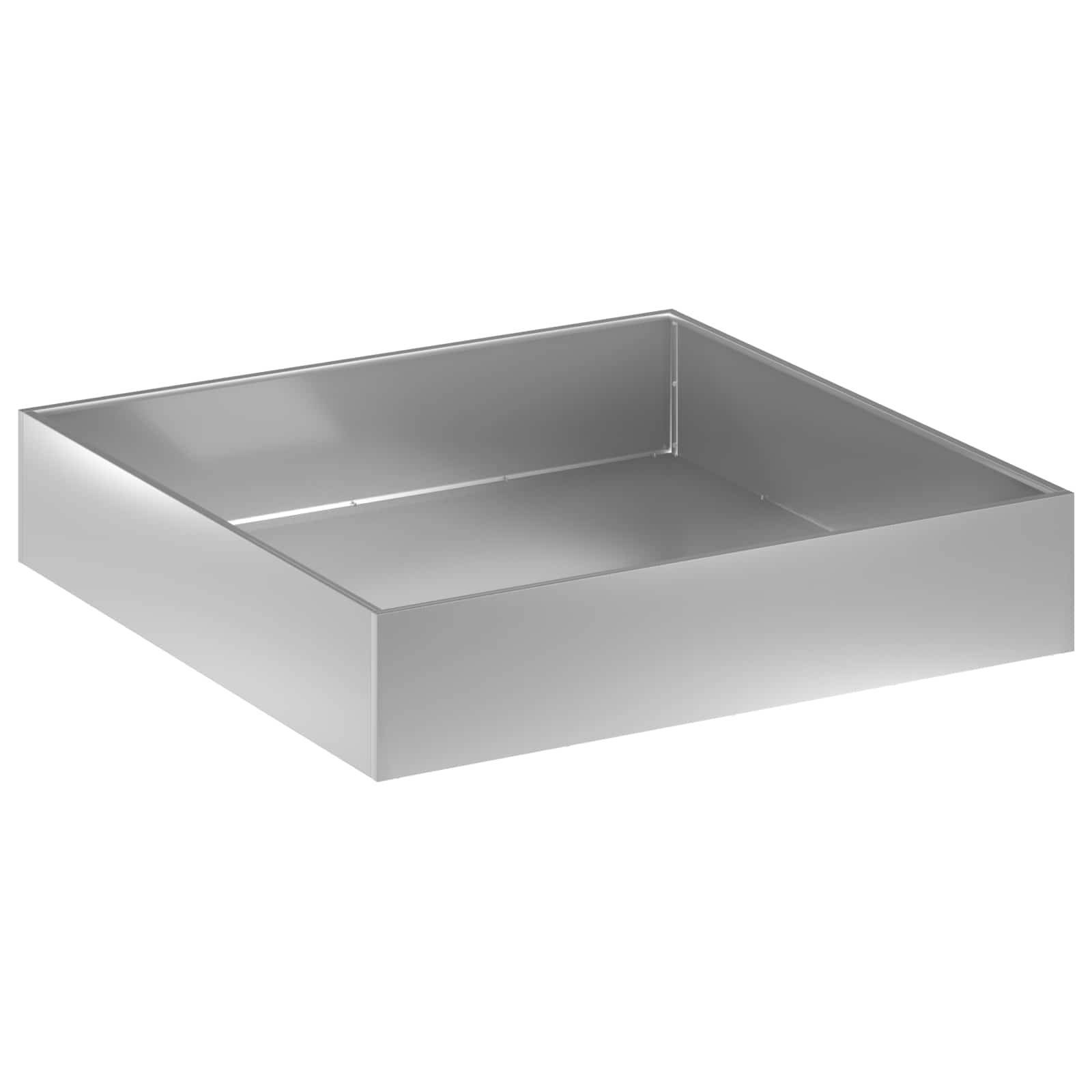 Vidaxl - Cache-pot de jardin Argenté 80 x 80 x 20 cm Acier galvanisé vidaXL 8005018 - Image 2