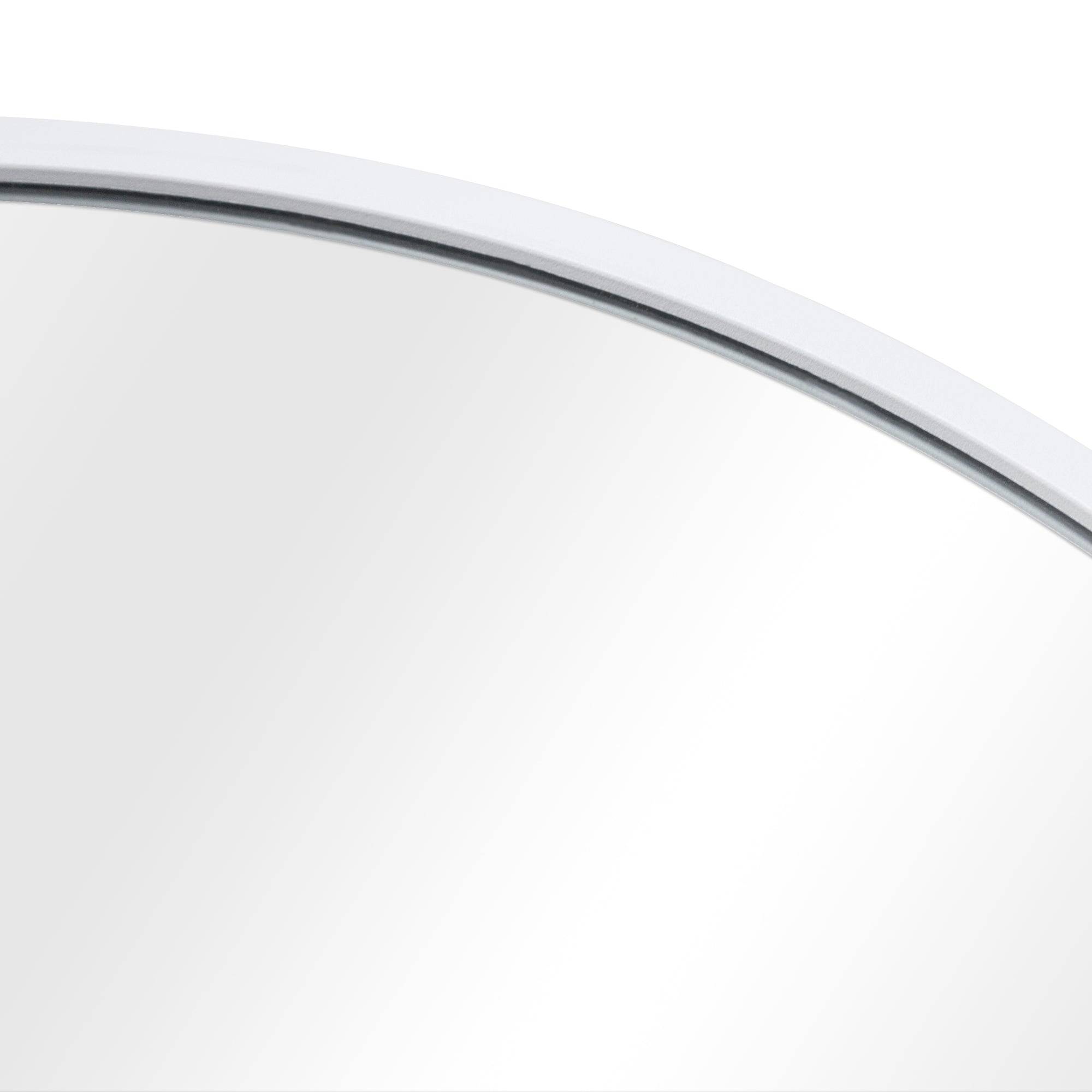 Helloshop26 - Miroir mural rond diamètre 50 cm blanc - Imagen 4
