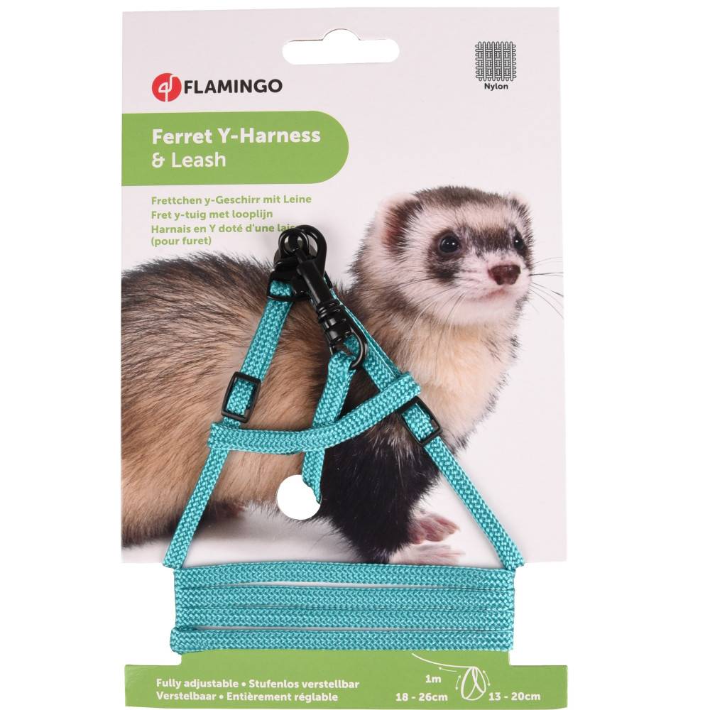1 Harnais Y pour Furet et Rat avec laisse de 1 mètre couleur aléatoire - Imagen 5