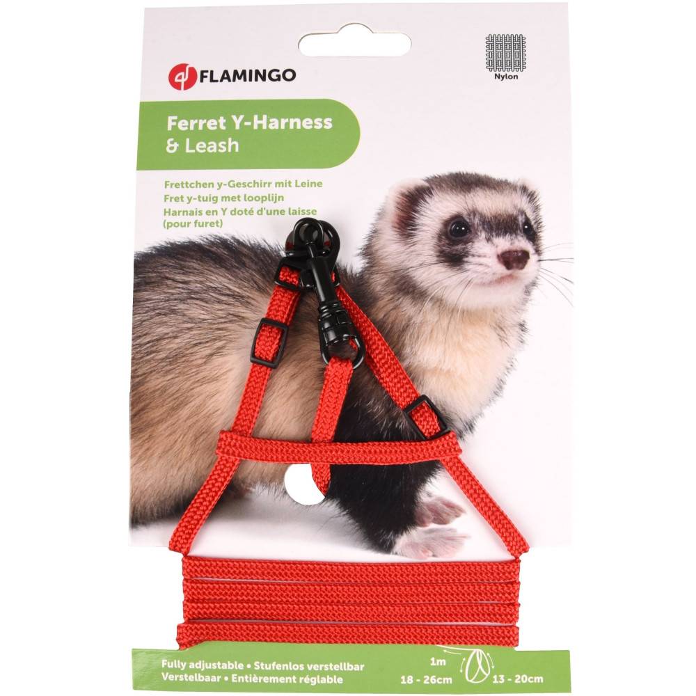 1 Harnais Y pour Furet et Rat avec laisse de 1 mètre couleur aléatoire - Imagen 4