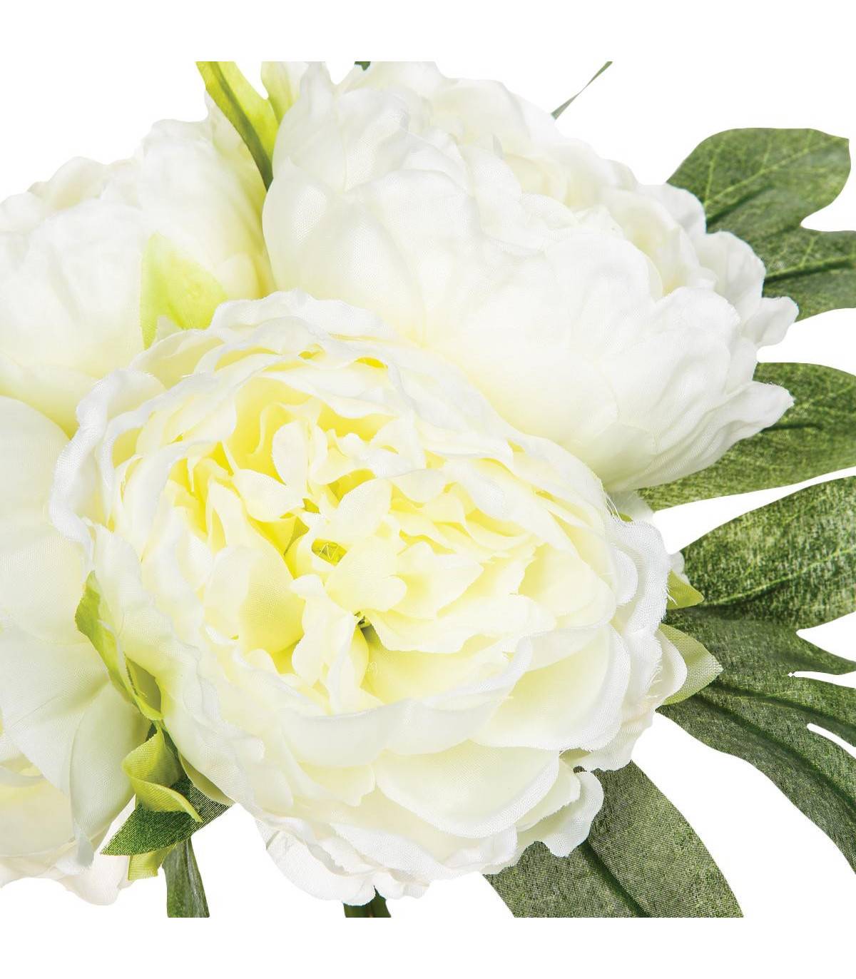 Bouquet artificiel 4 Pivoines Roses H 30 cm - Image 3