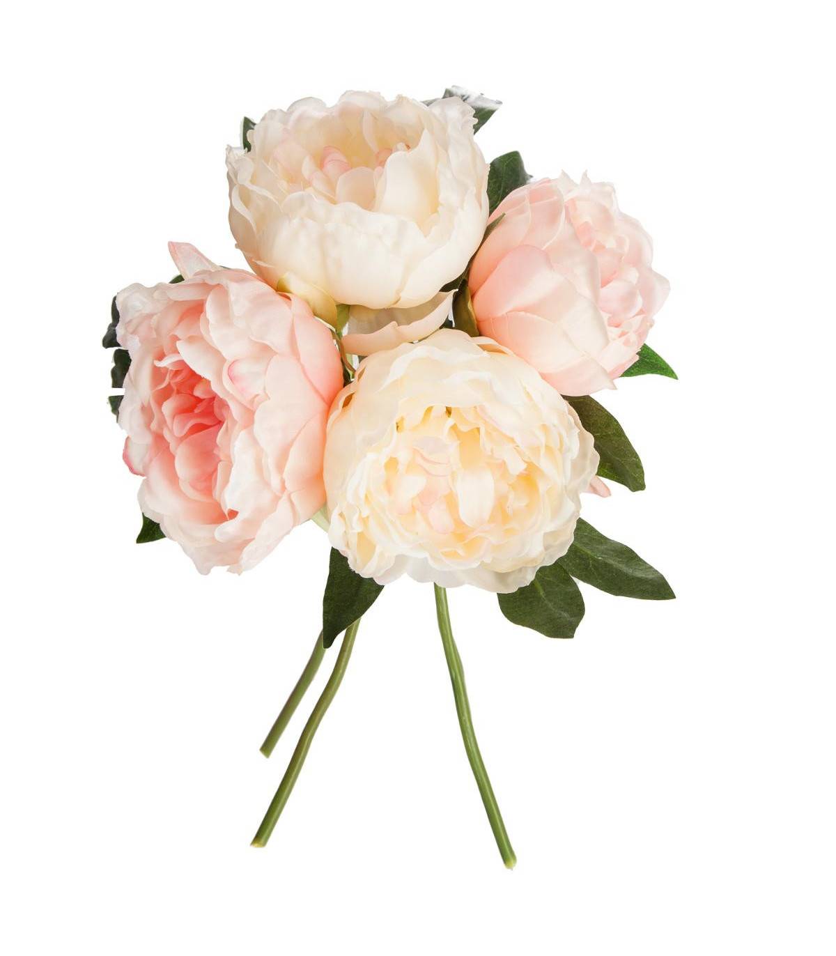 Bouquet artificiel 4 Pivoines Roses H 30 cm - Image 1