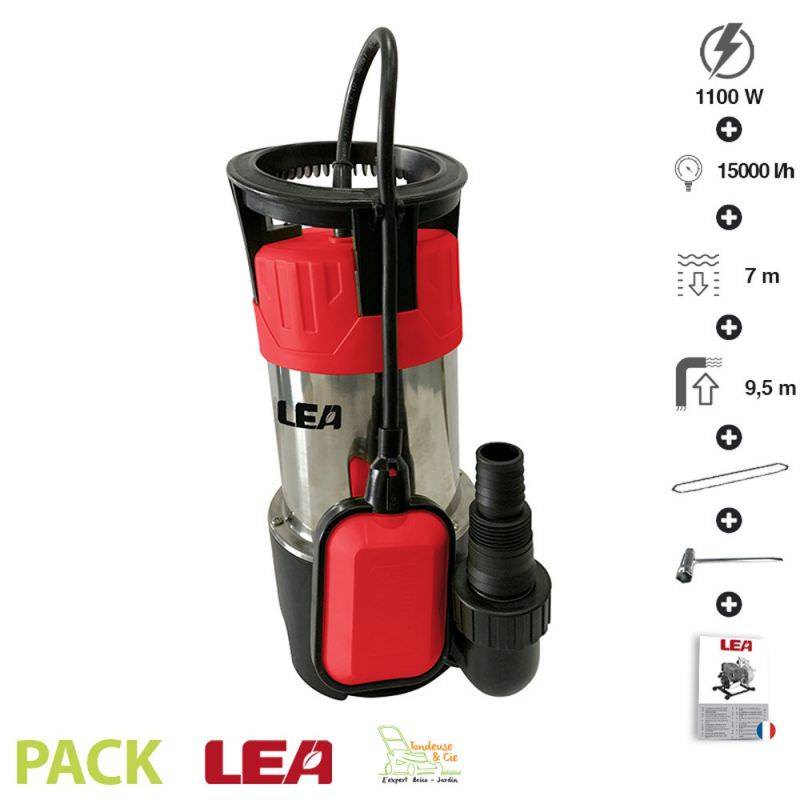 Autre - Pompe immergée submersible à flotteur 1100w corps inox débit 15000l/h LEA LE70110-10S - Imagen 1