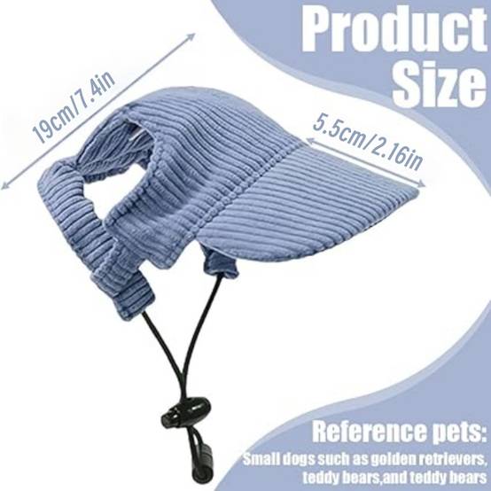 Chapeau de soleil ajustable pour chien DtopbuyAge (bleu, taille S) - Image 2