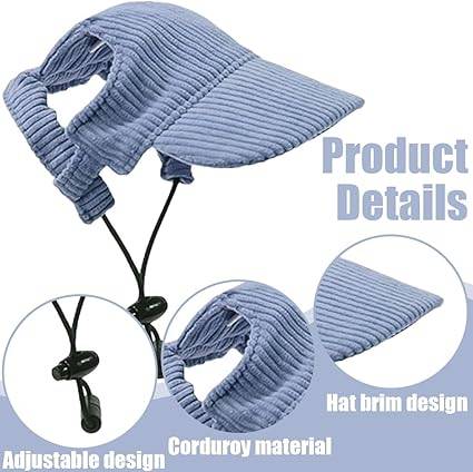 Chapeau de soleil ajustable pour chien DtopbuyAge (bleu, taille S) - Image 3
