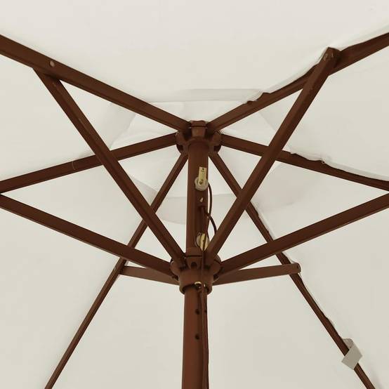 PANGIVO - Parasol de jardin avec mât en bois sable 196 x 231 cm - PANGIVO - Image 6
