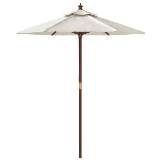PANGIVO - Parasol de jardin avec mât en bois sable 196 x 231 cm - PANGIVO - Image 4