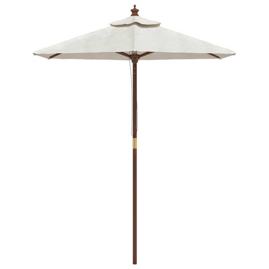 PANGIVO - Parasol de jardin avec mât en bois sable 196 x 231 cm - PANGIVO - Image 3