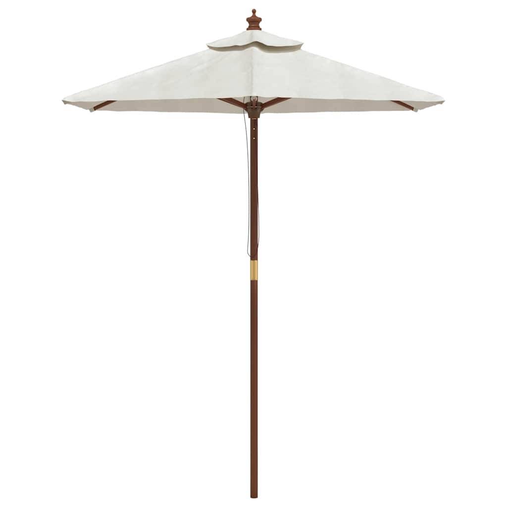 PANGIVO - Parasol de jardin avec mât en bois sable 196 x 231 cm - PANGIVO - Image 3