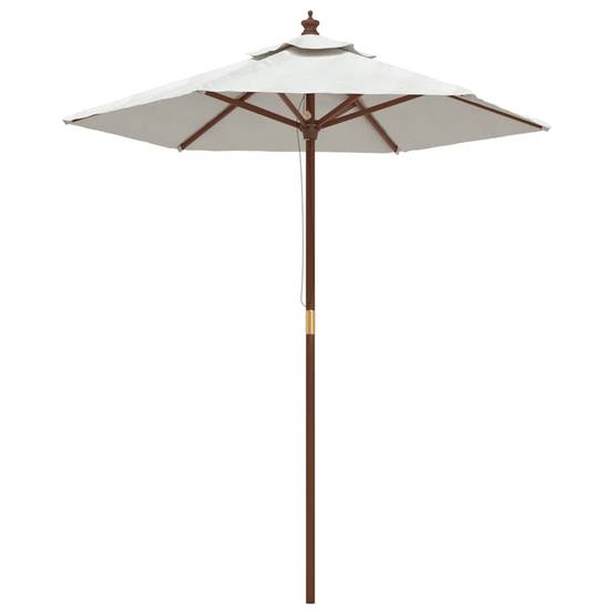 PANGIVO - Parasol de jardin avec mât en bois sable 196 x 231 cm - PANGIVO - Image 2