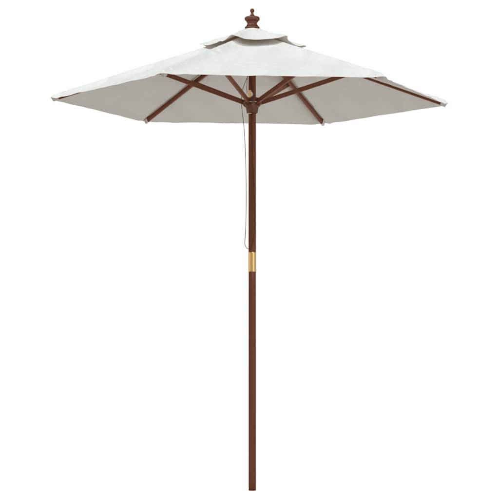 PANGIVO - Parasol de jardin avec mât en bois sable 196 x 231 cm - PANGIVO - Image 2