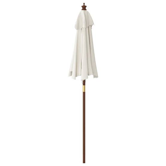 PANGIVO - Parasol de jardin avec mât en bois sable 196 x 231 cm - PANGIVO - Image 5