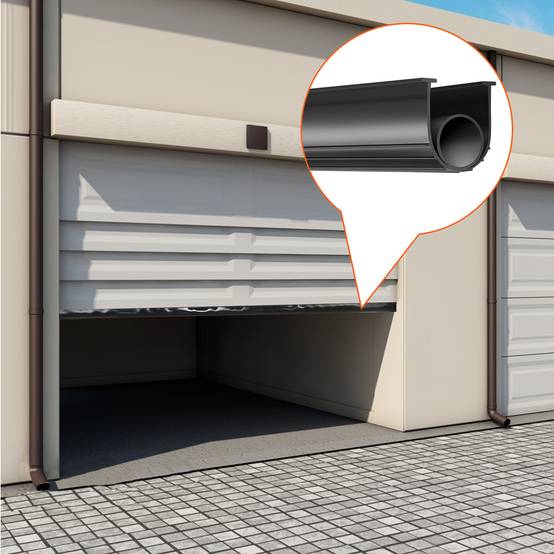 Vevor - VEVOR Joint porte garage 4.8m, caoutchouc 10cm, T 8mm, étanchéité vent pluie, sectionnelle. - Image 8