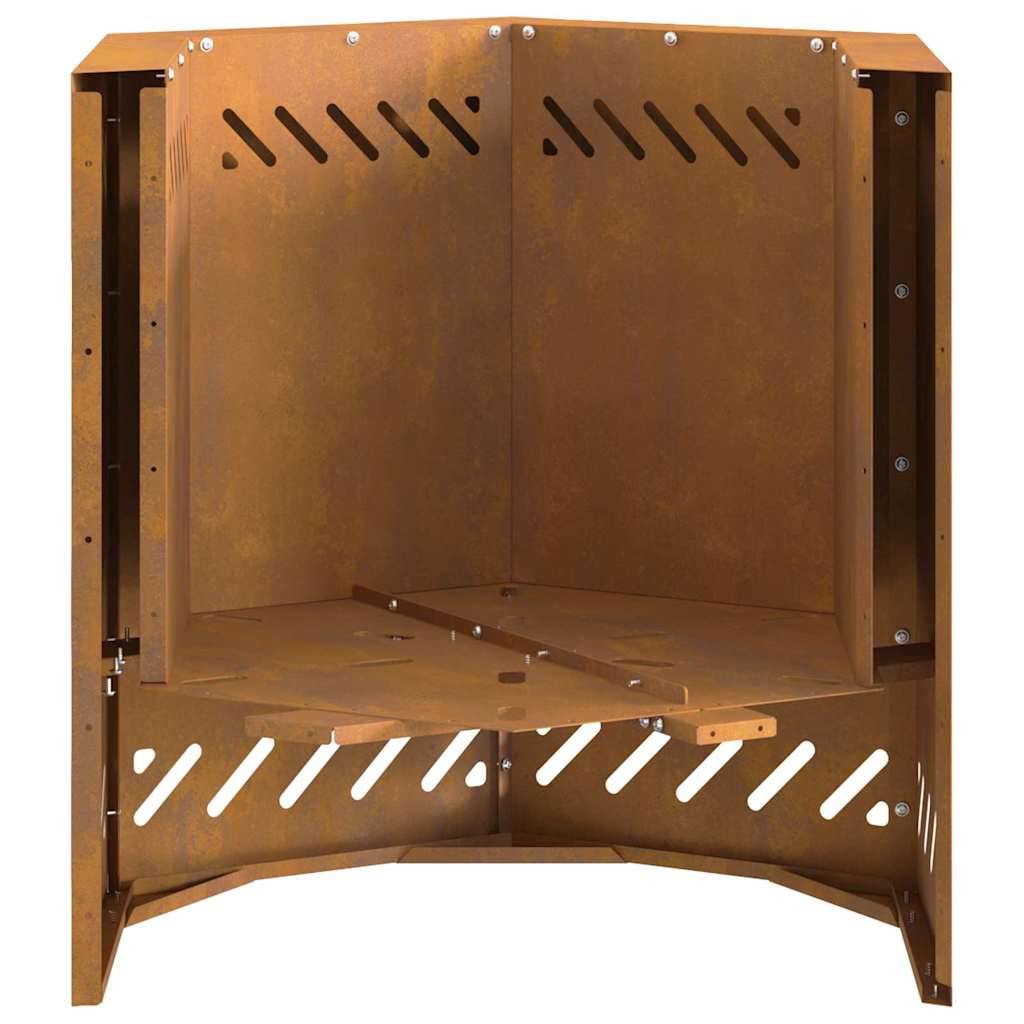 ComfortXL - Braséro hexagonal sans fumée en acier design moderne pour jardin terrasse Marron 48 cm – ComfortXL Outdoor Living - Image 8