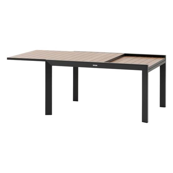 Hesperide - Table de jardin extensible coulissante "Évasion" effet bois honey & graphite 10 places lates en aluminium Hespéride - Image 4