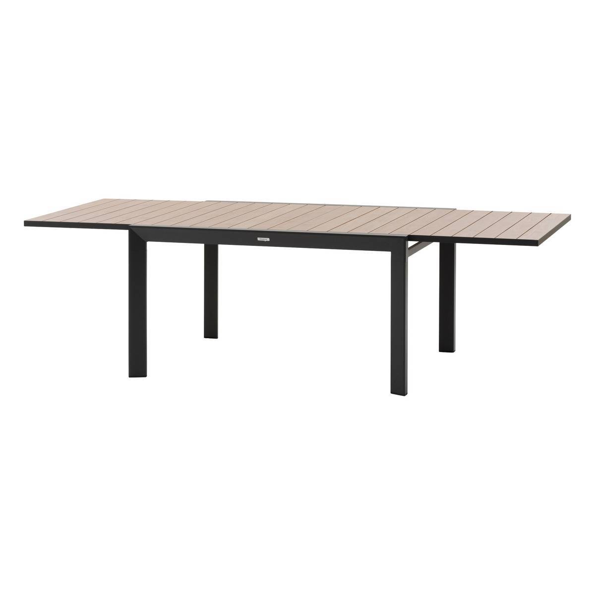 Hesperide - Table de jardin extensible coulissante "Évasion" effet bois honey & graphite 10 places lates en aluminium - Hespéride - Image 3