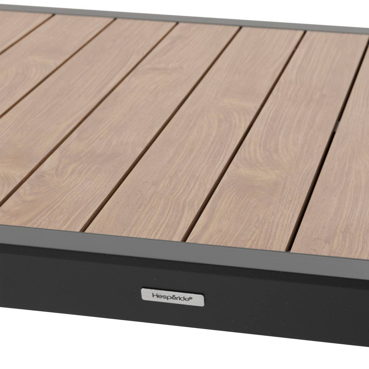 Hesperide - Table de jardin extensible coulissante "Évasion" effet bois honey & graphite 10 places lates en aluminium Hespéride - Image 5