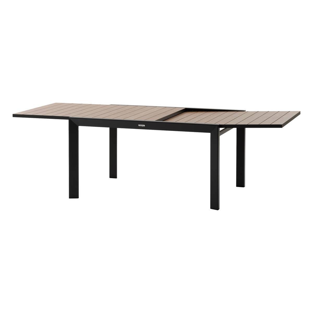 Hesperide - Table de jardin extensible coulissante "Évasion" effet bois honey & graphite 10 places lates en aluminium - Hespéride - Image 5