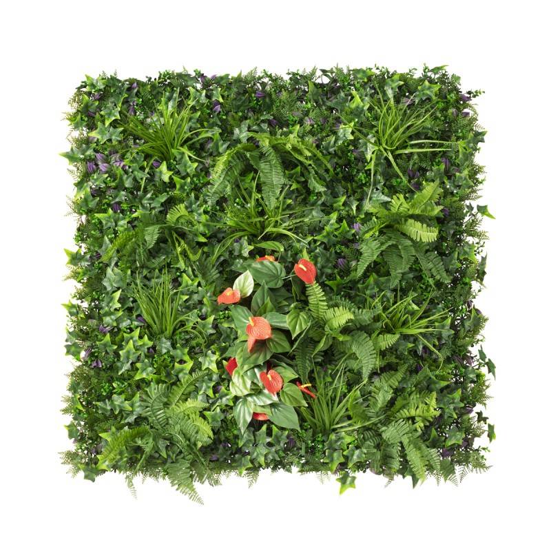 Mur végétal artificiel extérieur et intérieur 1m x 1m Tropical - Easy Clôture - Imagen 2