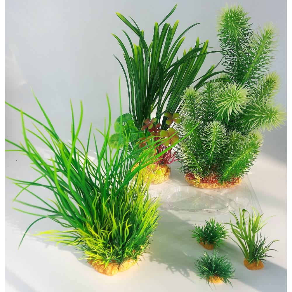 Zolux - Déco plantkit idro N3 plantes artificielles 6 pieces H 28 cm décoration d'aquarium - Imagen 1