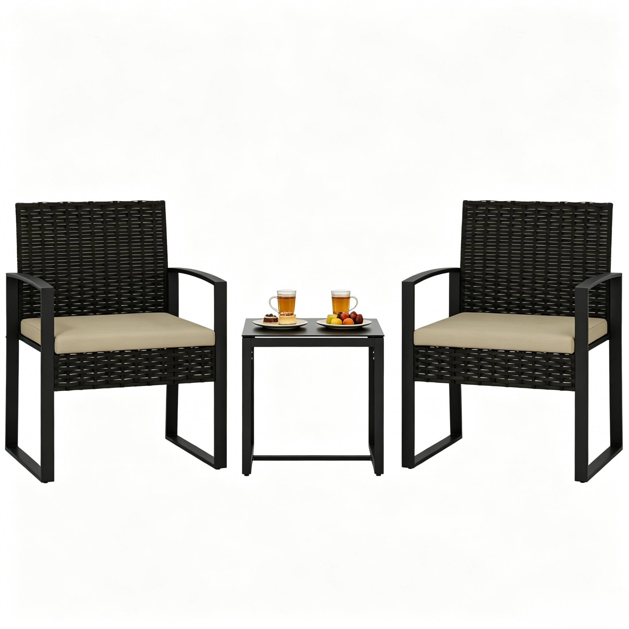 Set compact 3 pièces – cosy, résistant UV, parfait pour balcon - Image 1