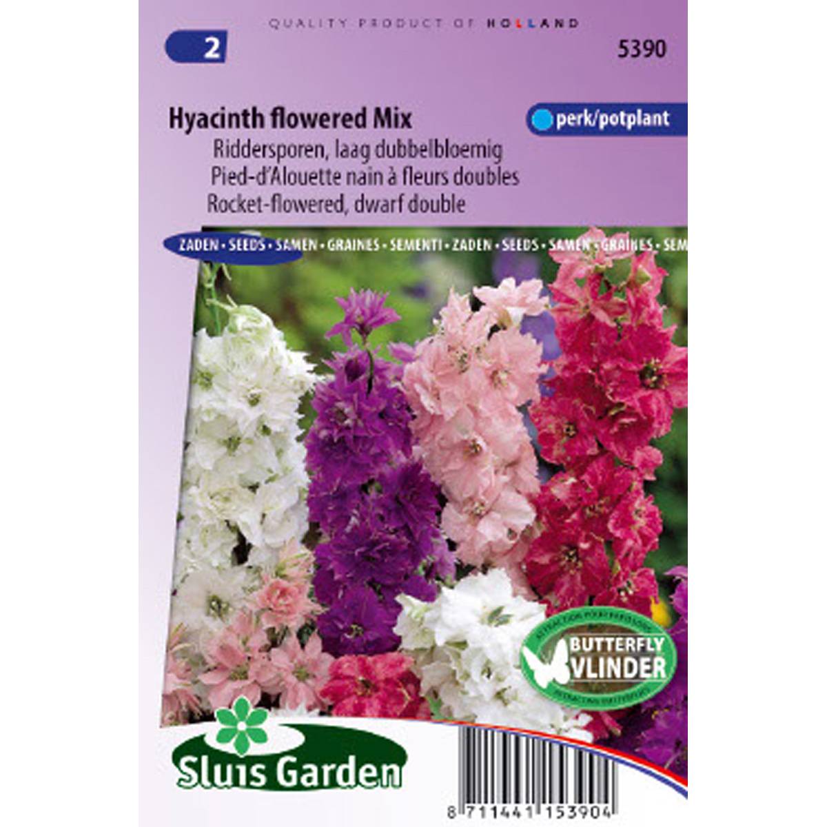 Graines de Delphinium Hyacinth Flowered Mix - Pied d'Alouette annuel le sachet de 450 graines environ (1g)