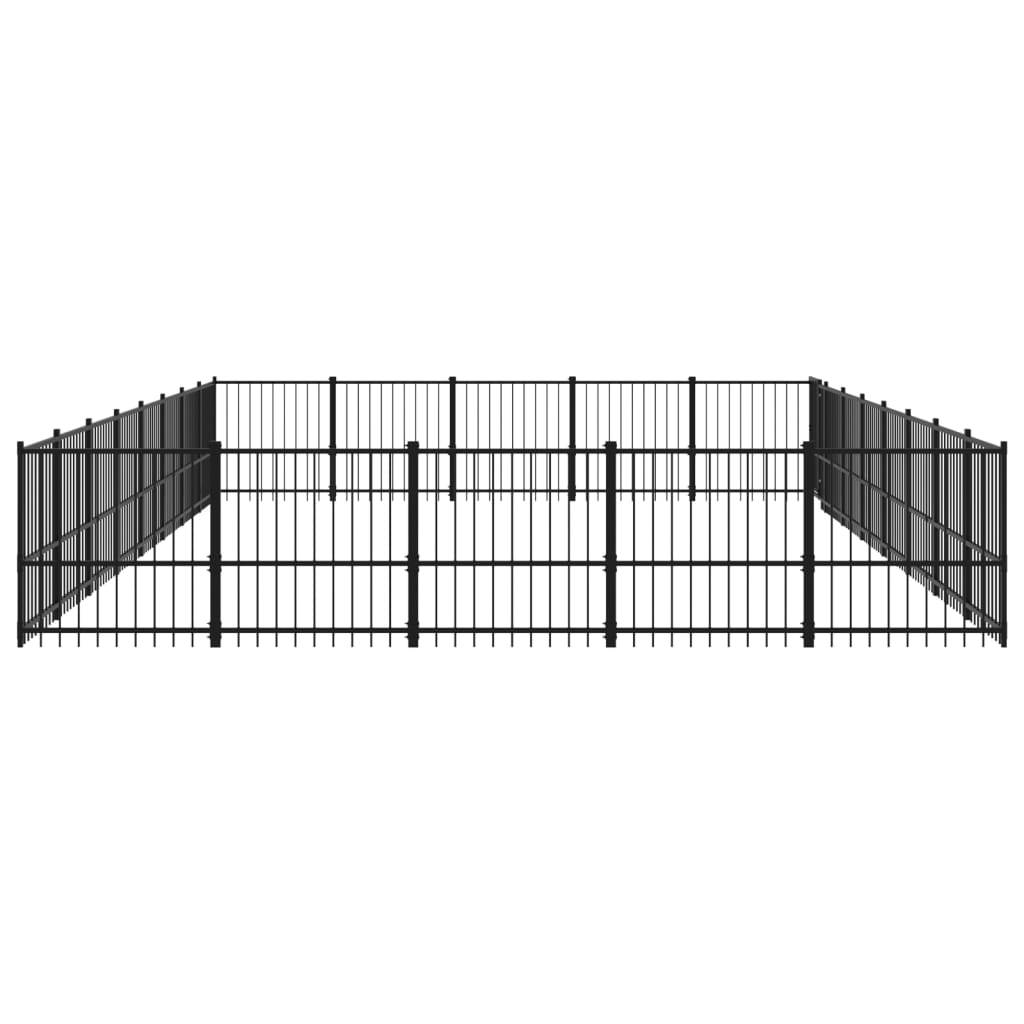 Vidaxl - Chenil d'extérieur pour chiens Acier 37,64 m² vidaXL 3124638 - Imagen 5
