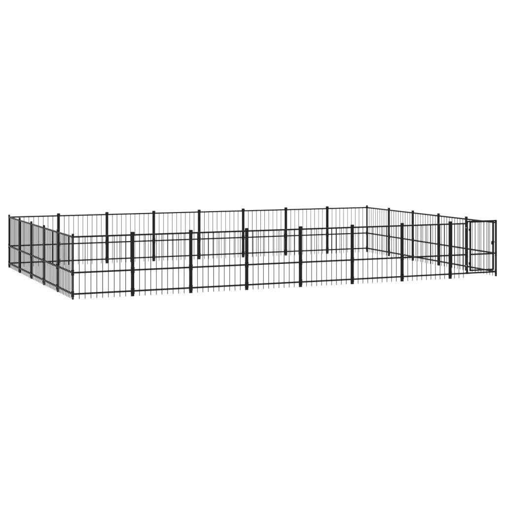 Vidaxl - Chenil d'extérieur pour chiens Acier 37,64 m² vidaXL 3124638 - Imagen 2