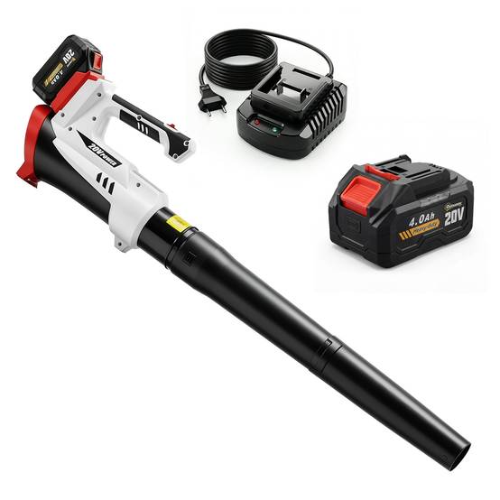 Souffleur de Feuilles sans Fil 250 W avec Batterie 4000mAh et Chargeur, 6 Vitesses, 149 km/h - Image 1