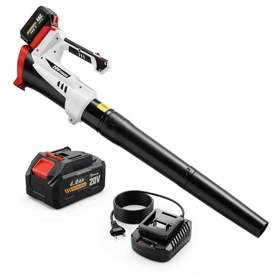 Souffleur de Feuilles sans Fil 250 W avec Batterie 4000mAh et Chargeur, 6 Vitesses, 149 km/h - Image 2