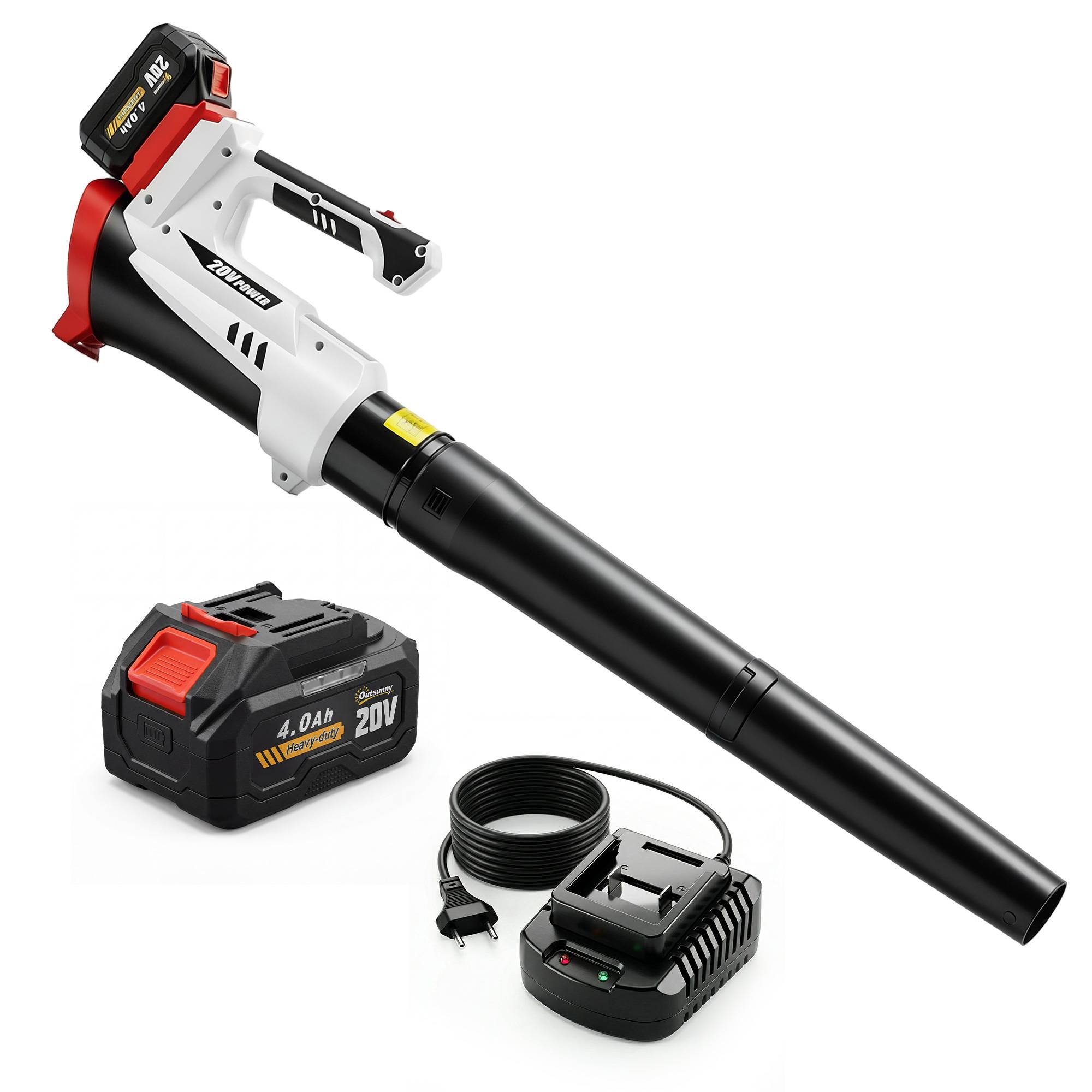 Souffleur de Feuilles sans Fil 250 W avec Batterie 4000mAh et Chargeur, 6 Vitesses, 149 km/h - Image 2