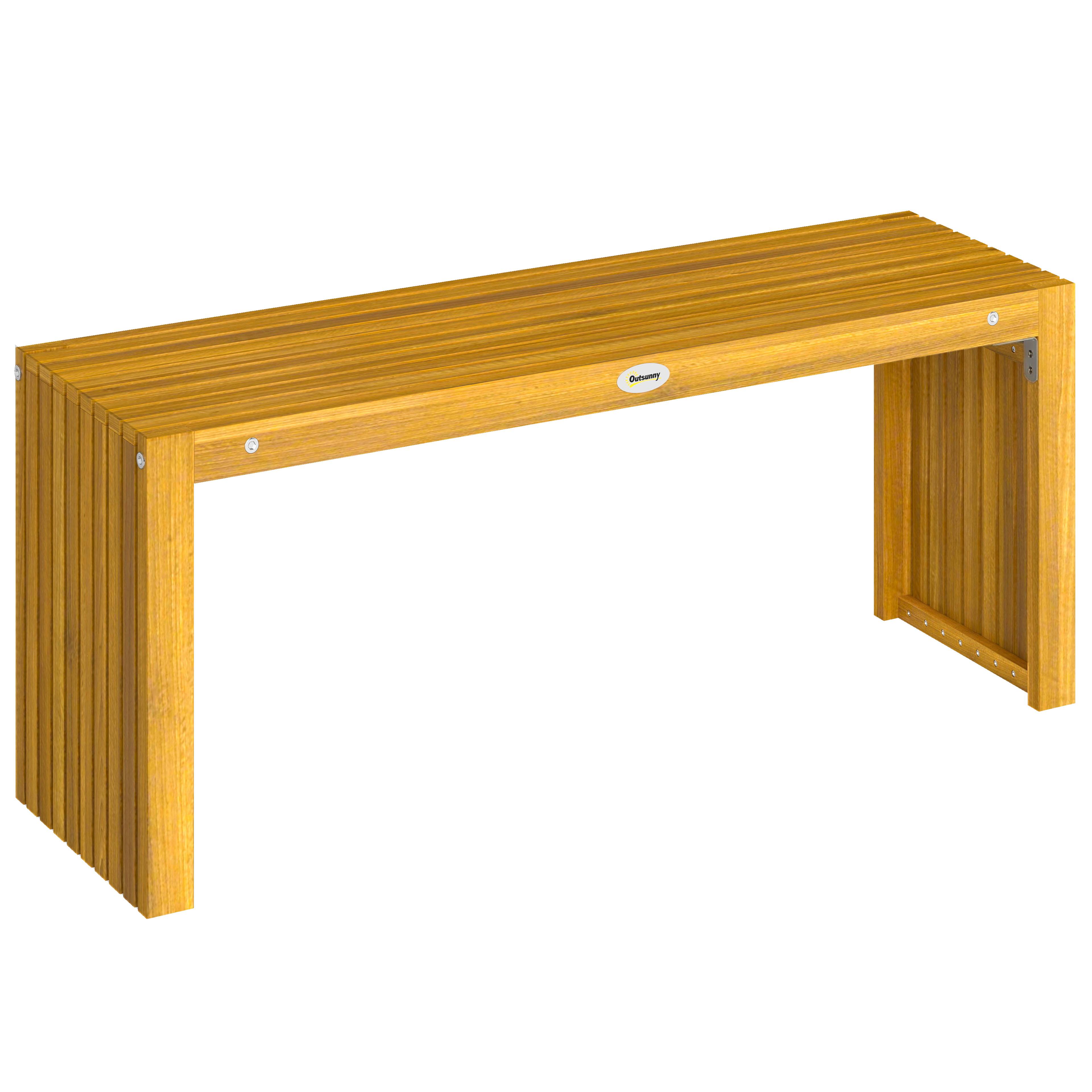 Sans Marque - Banc jardin bois 2 places 110 cm assise lattes charge 240 kg terrasse porche parc - Image 1