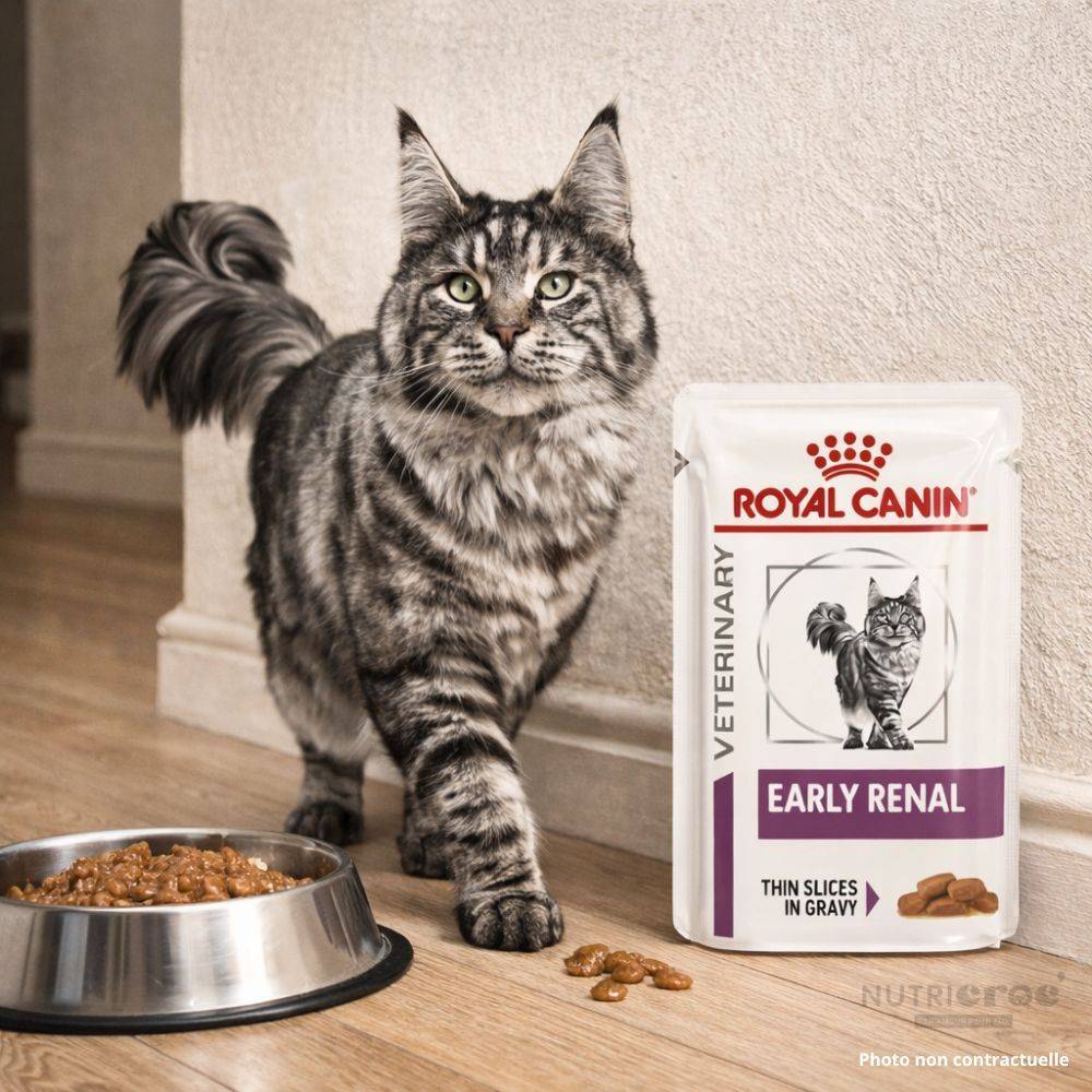 Royal Canin - Royal Canin Veterinary Early Renal Chat - Bouchées en sauce 12 x 85g - Imagen 2