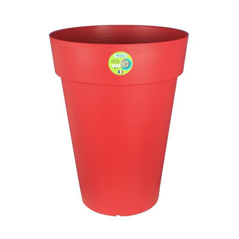Riviera - Riviera Pot De Fleurs Soleilla - Rond - O 50 X 66 Cm - Rouge - Imagen 1