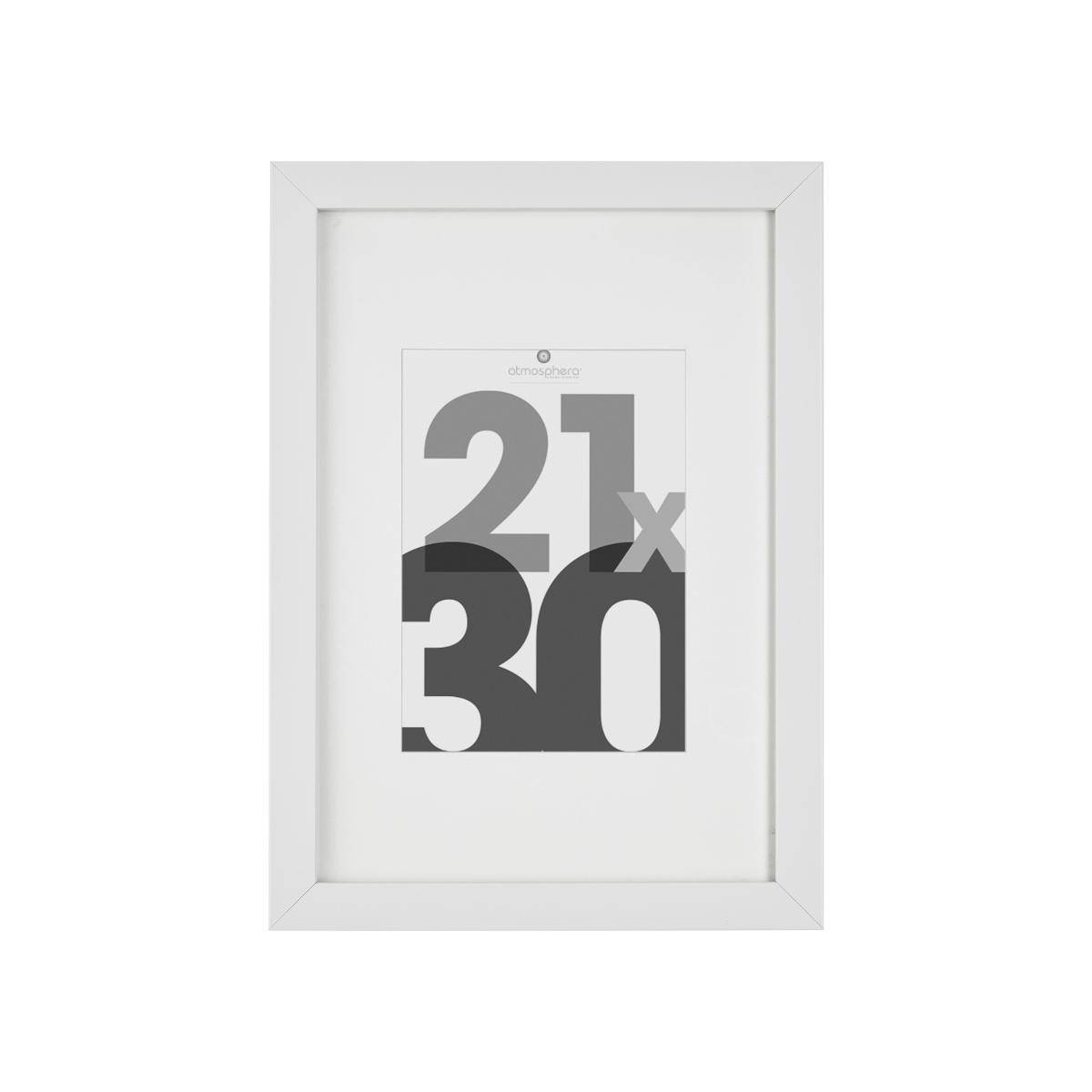 Atmosphera - Cadre photo bois "Eva" blanc 21x30cm - Atmosphera Créateur d'intérieur - Imagen 1