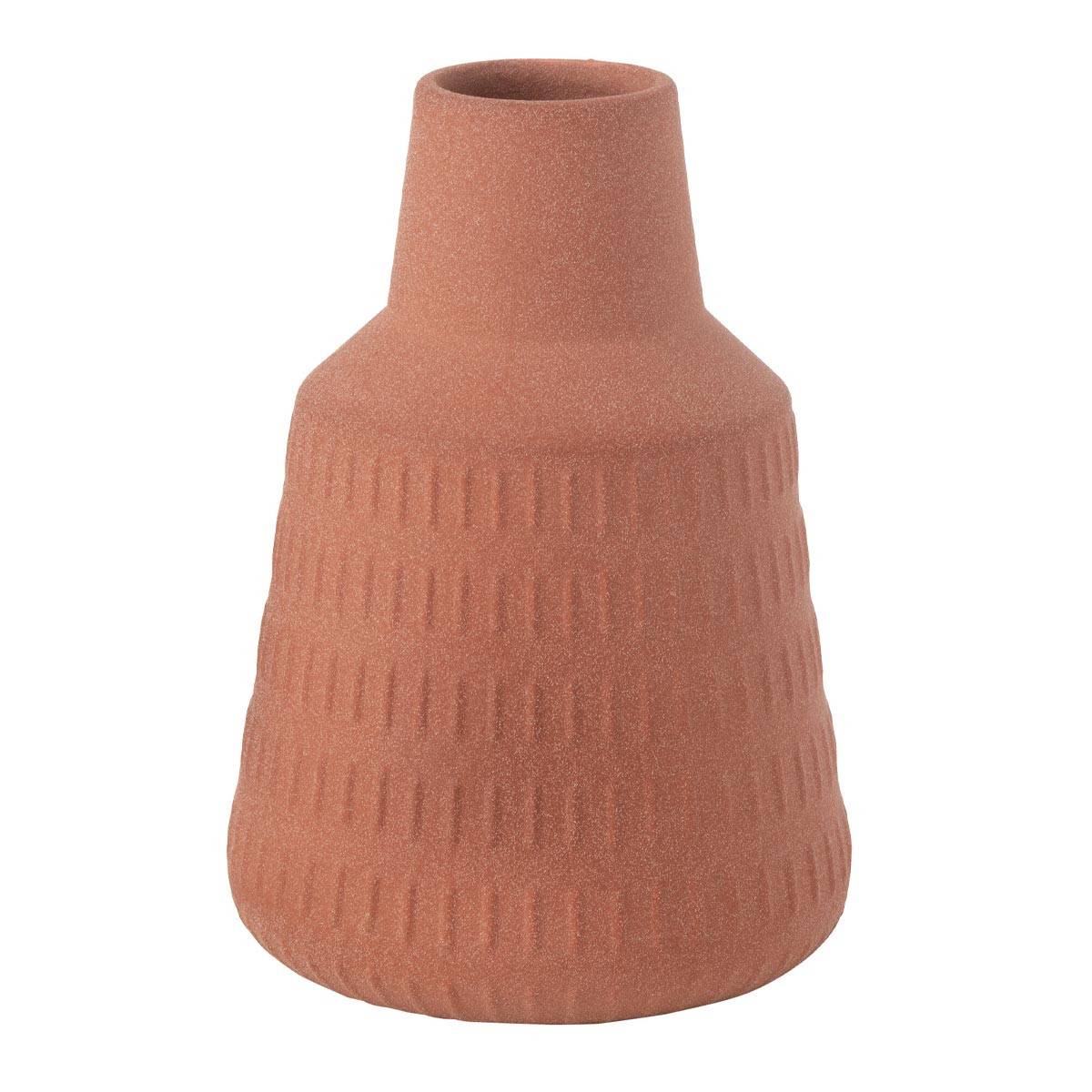J-Line - Vase Déco en Porcelaine "Ria" 23cm Terracotta - Image 1