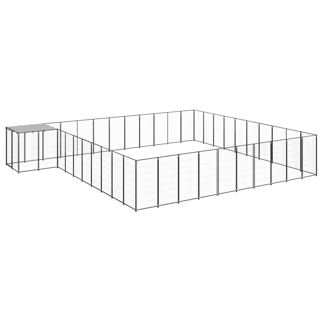 Vidaxl - Chenil Noir 31,46 m² Acier vidaXL 3082241 - Imagen 2