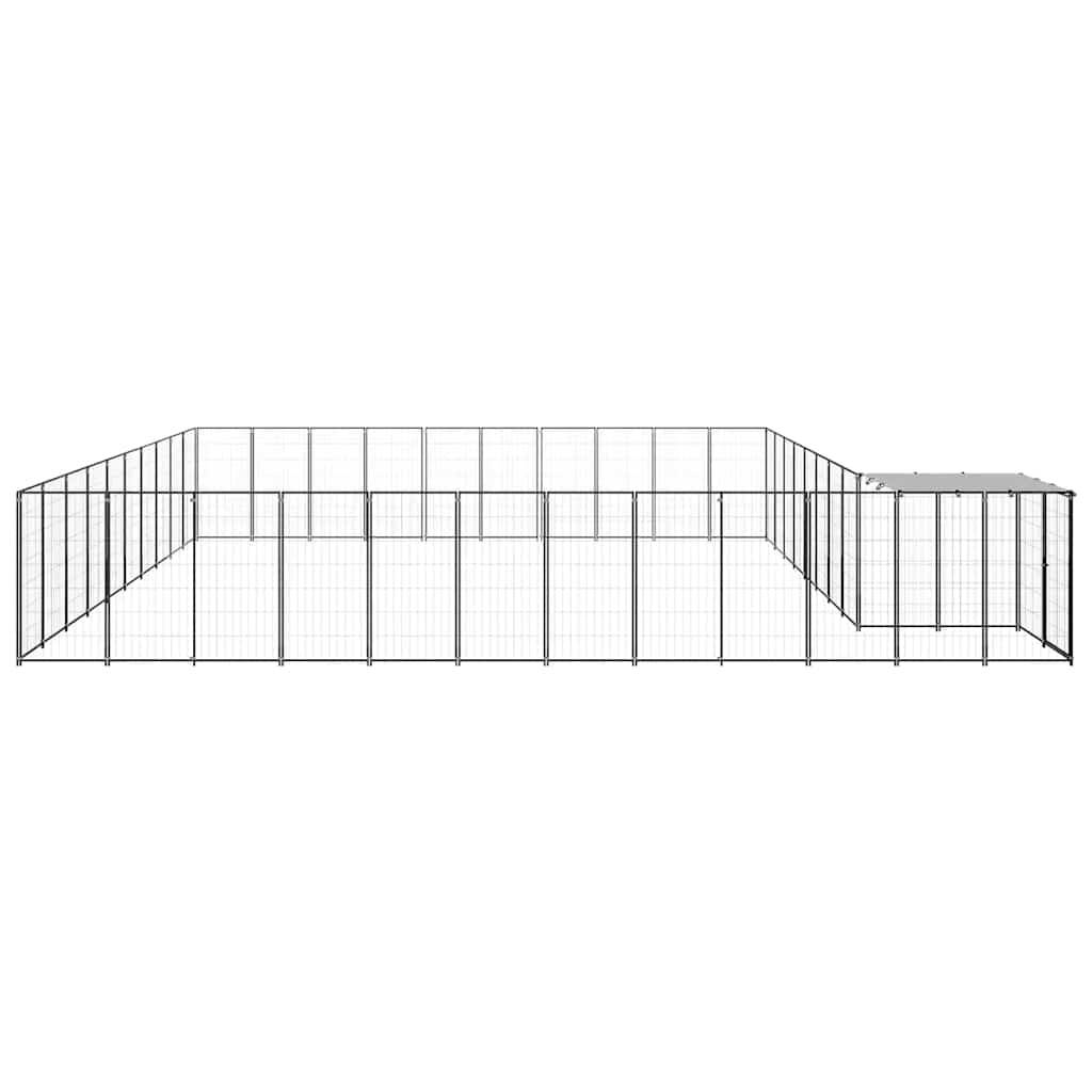 Vidaxl - Chenil Noir 31,46 m² Acier vidaXL 3082241 - Imagen 5