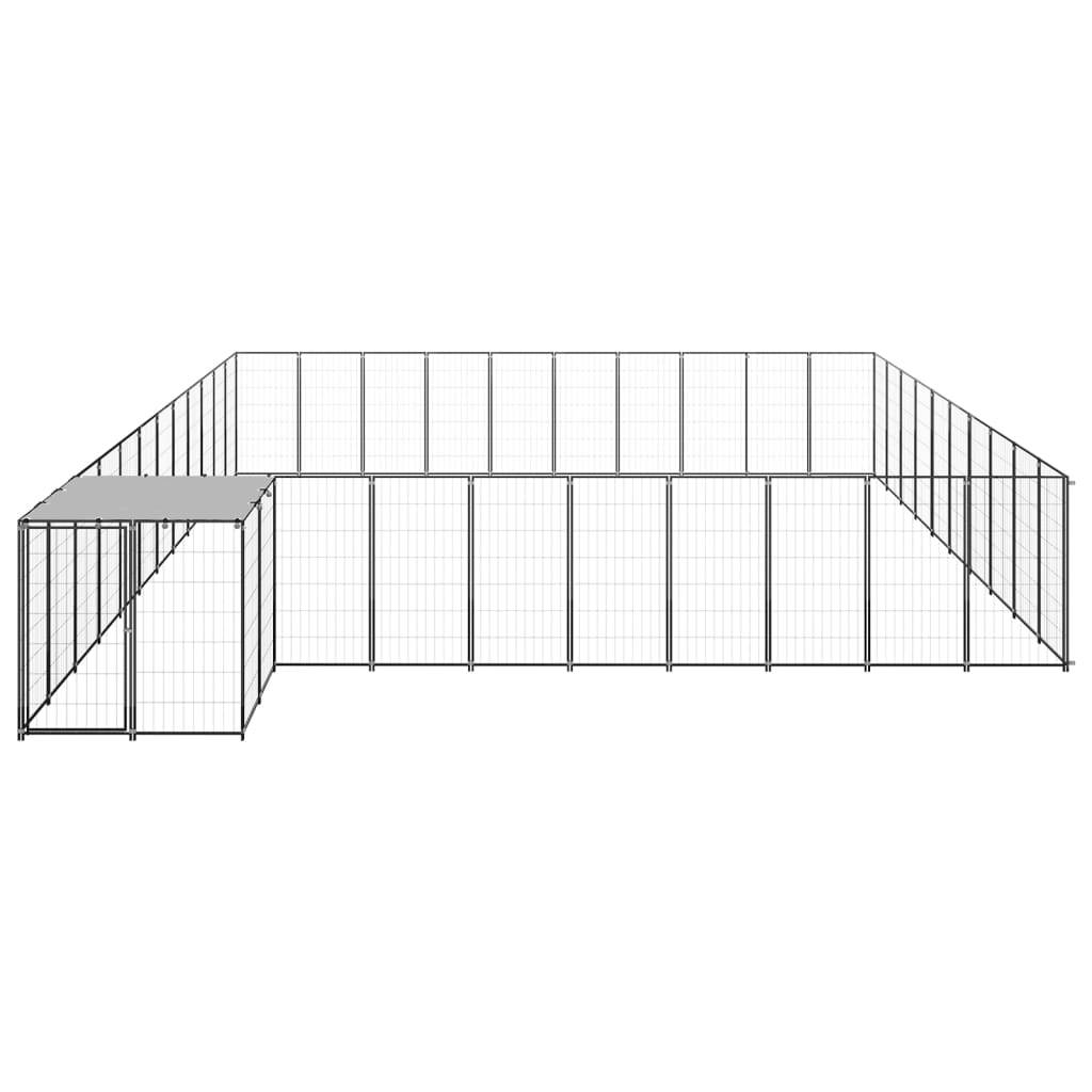 Vidaxl - Chenil Noir 31,46 m² Acier vidaXL 3082241 - Imagen 7