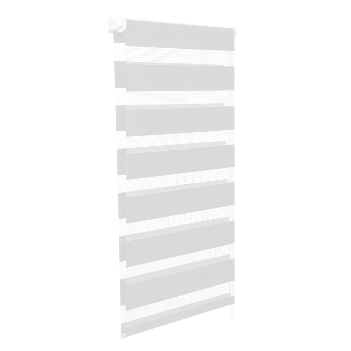 Lot de 2 stores enrouleurs zébrés jour nuit l.55 x H. max 170 CM blancs - Image 7