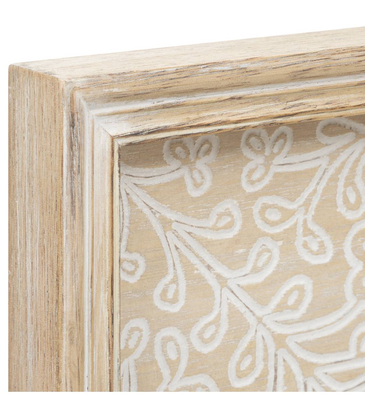 Déco murale Inspiration orientale en Bois blanchie  60 x 60 cm - Imagen 2