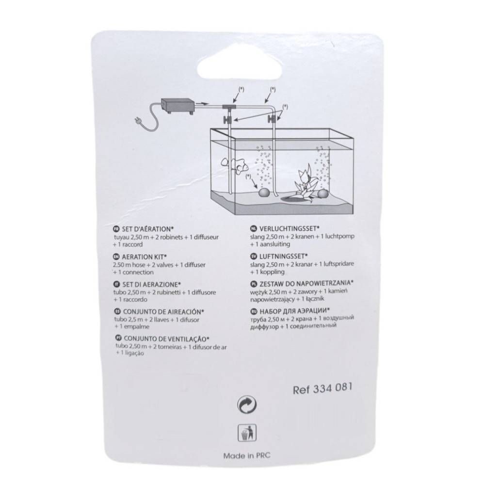 Kit aération tuyau 2.5 mètre, robinet, diffuseur et raccord, pour aquarium. - Image 2
