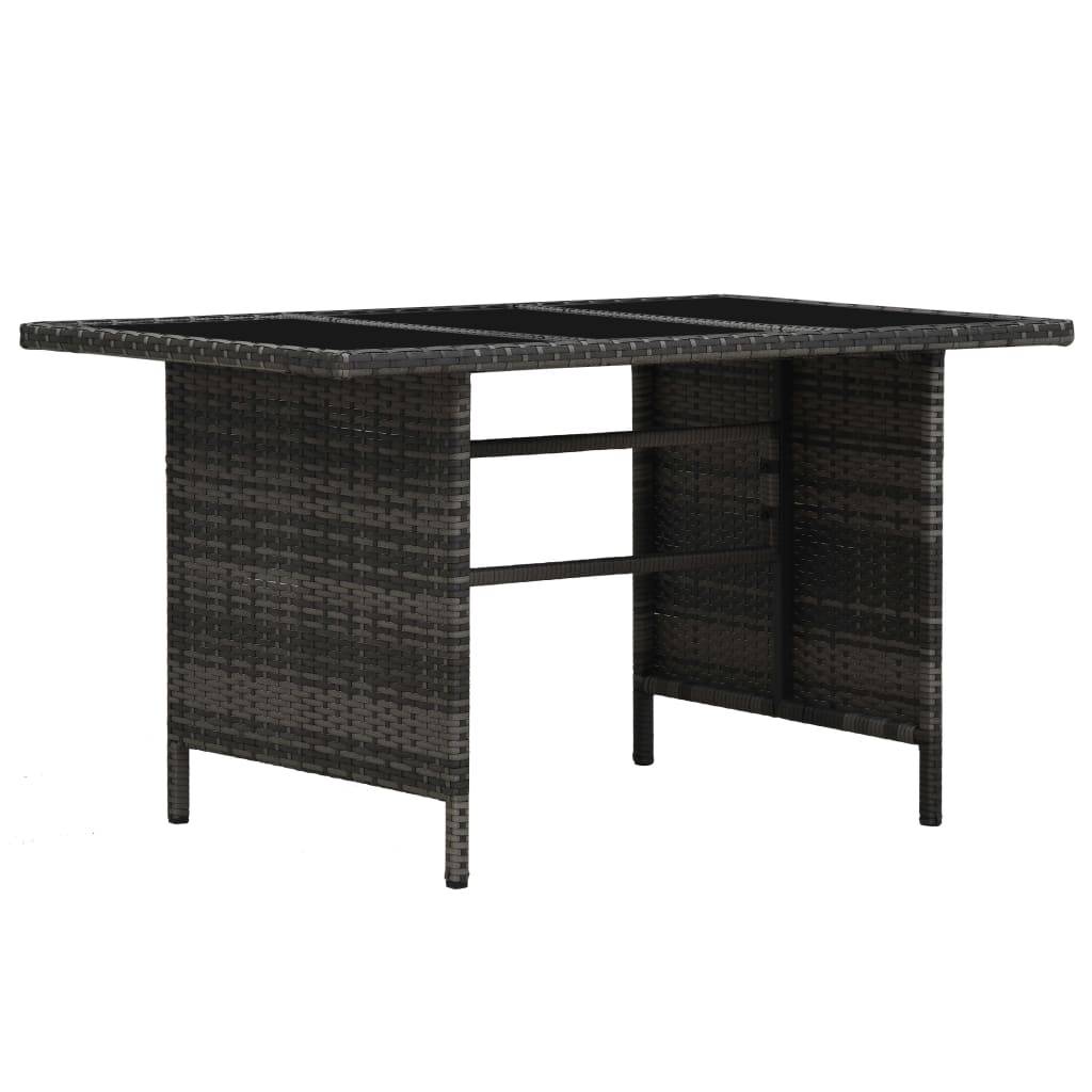 Helloshop26 - Salon de jardin meuble d'extérieur ensemble de mobilier 4 pièces avec coussins résine tressée gris - Imagen 4