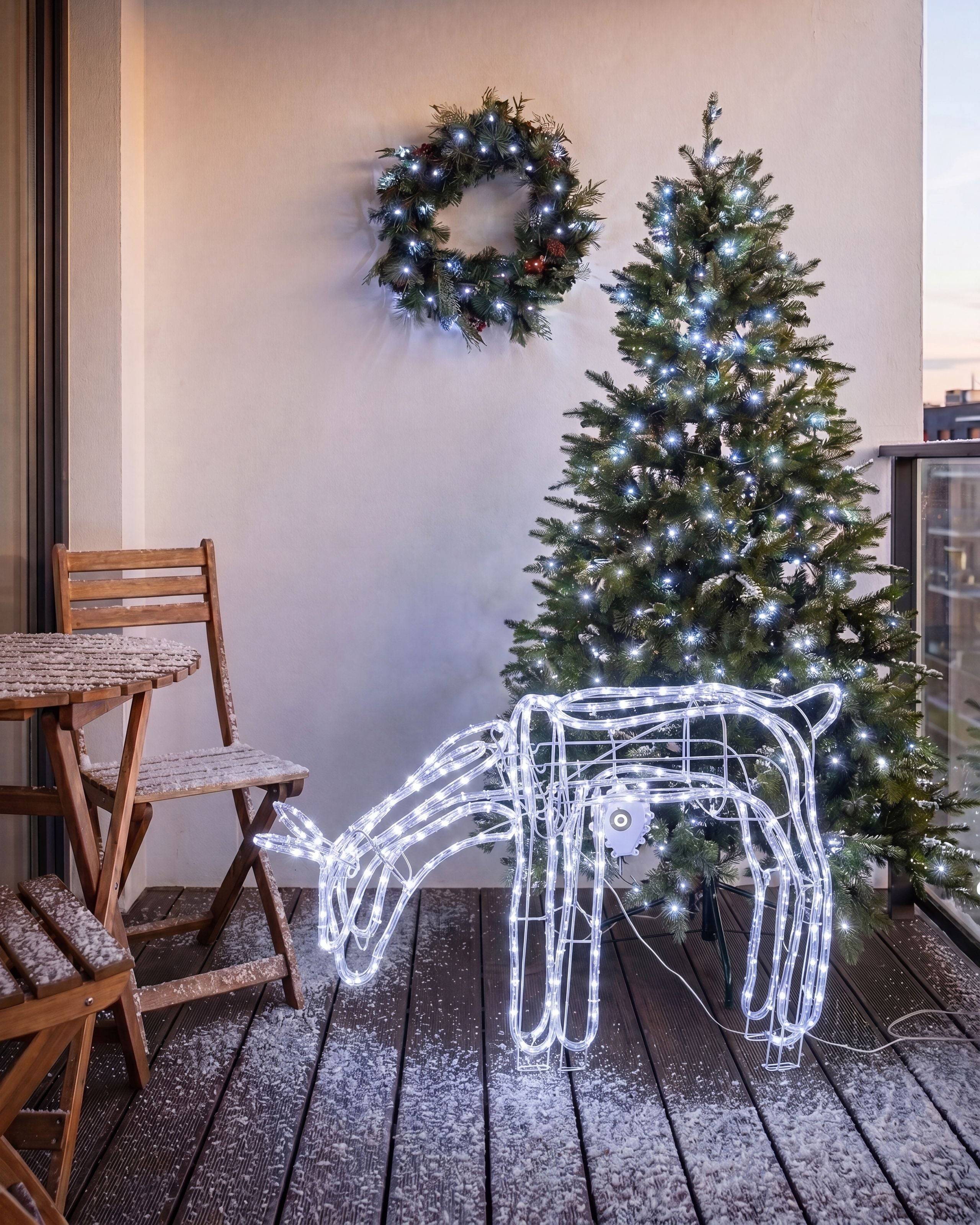 Beliani - Décoration LED Métal Blanc KRISTNES - Beliani - Imagen 1
