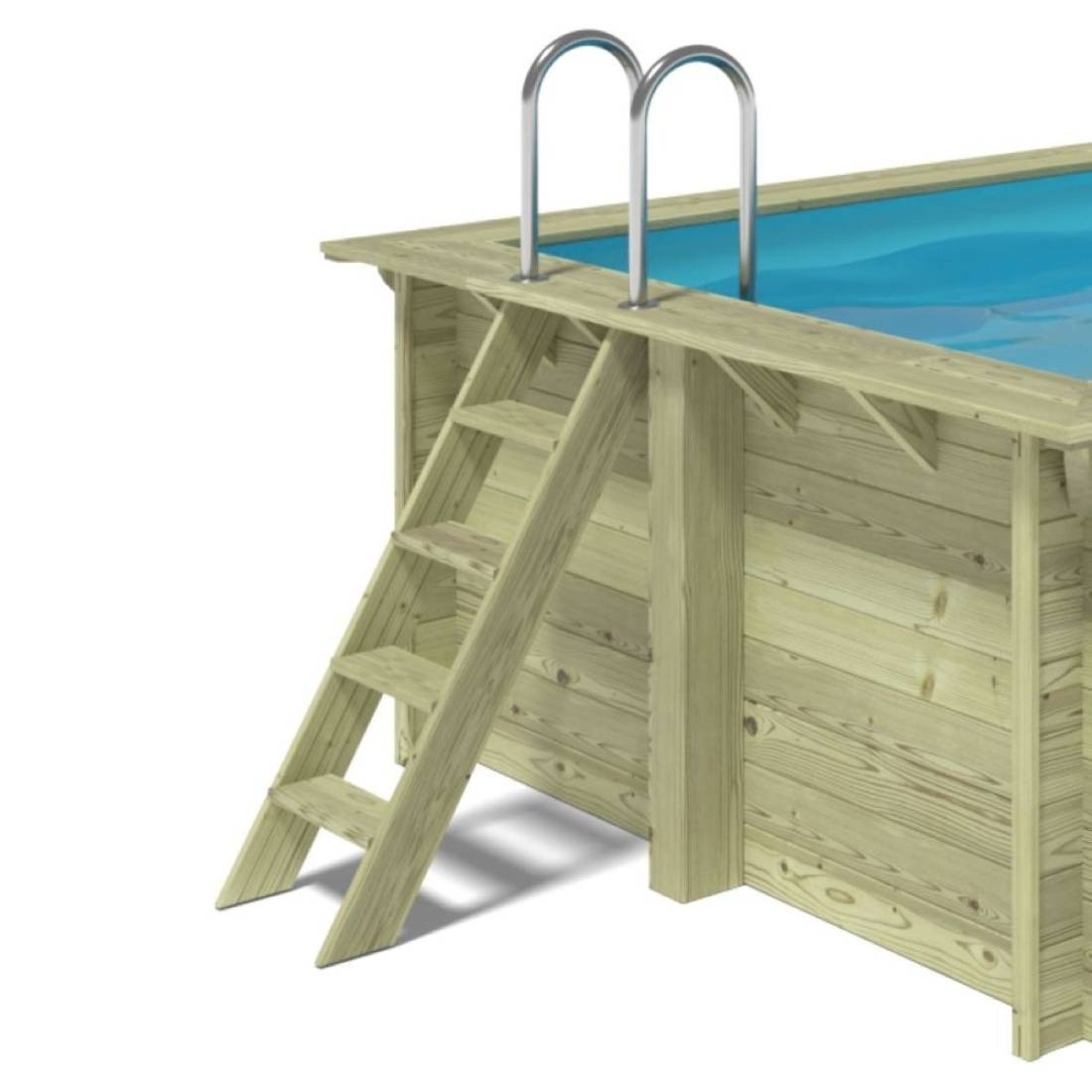 Altanka - Piscine hors sol en bois AQUA 10.2 x 5.2 - H.1.45 m, sable, fixations à sceller - BAS7310OSPI3 - ALTANKA - Image 9