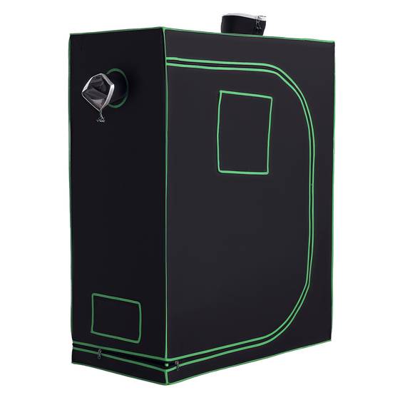 ComfortXL - Chambre de culture intérieur hydroponique acier Oxford Mylar aérations 120x60x150cm noir - ComfortXL Outdoor Living - Image 1