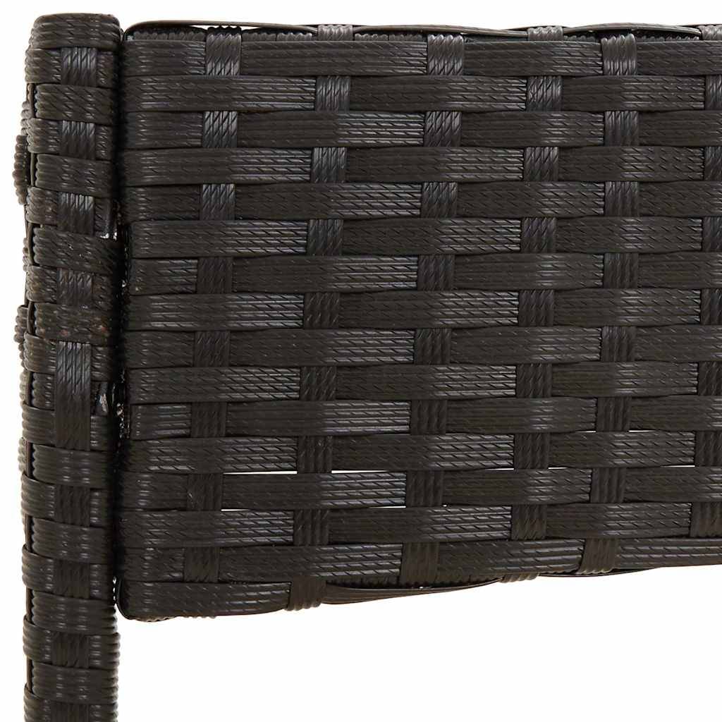 Vidaxl - Salon de jardin 4 pcs avec coussins Noir Résine tressée vidaXL 319496 - Imagen 4