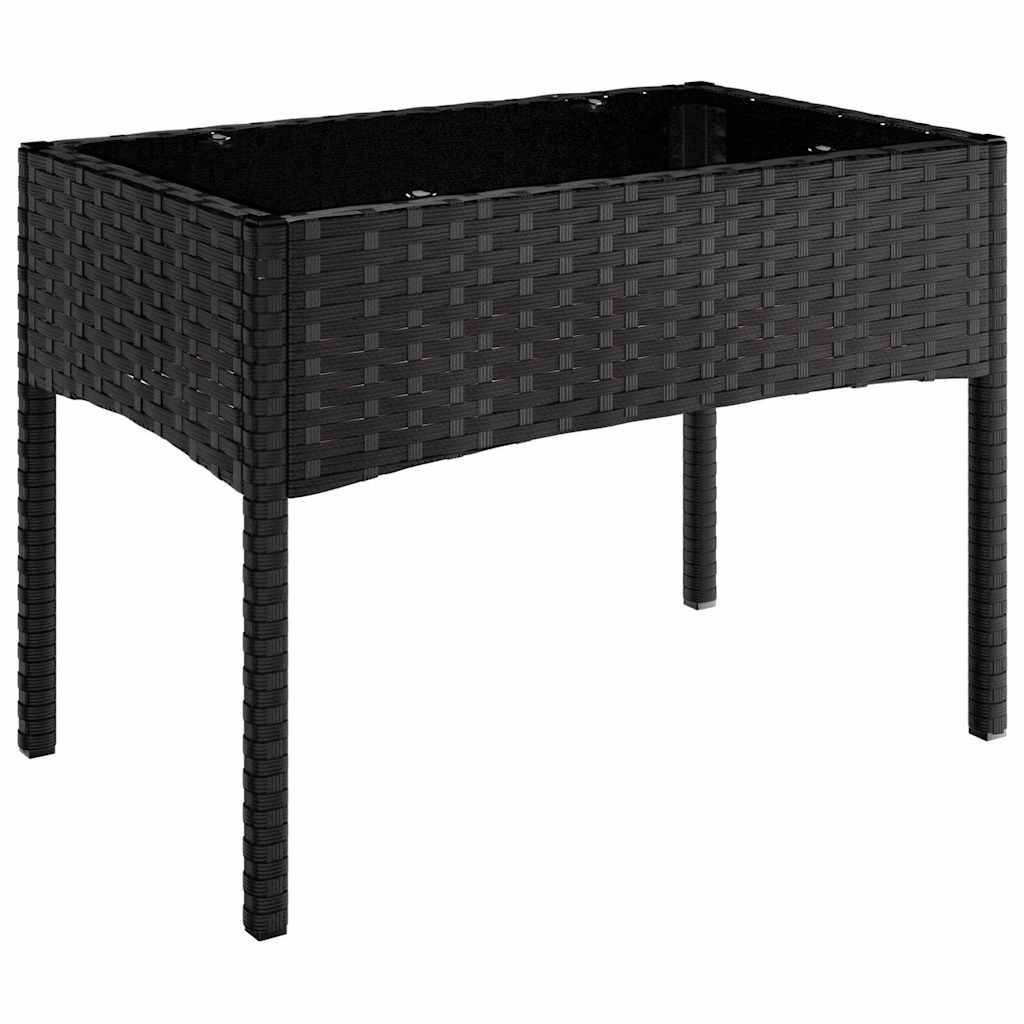 Vidaxl - Salon de jardin 4 pcs avec coussins Noir Résine tressée vidaXL 319496 - Imagen 8
